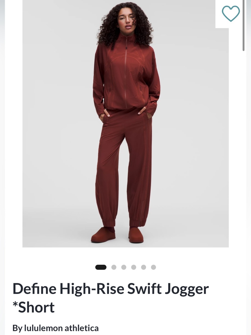 Lululemon Define High-Rise
Swift Jogger *Short. Cranberry Charm. Size XS. NWT